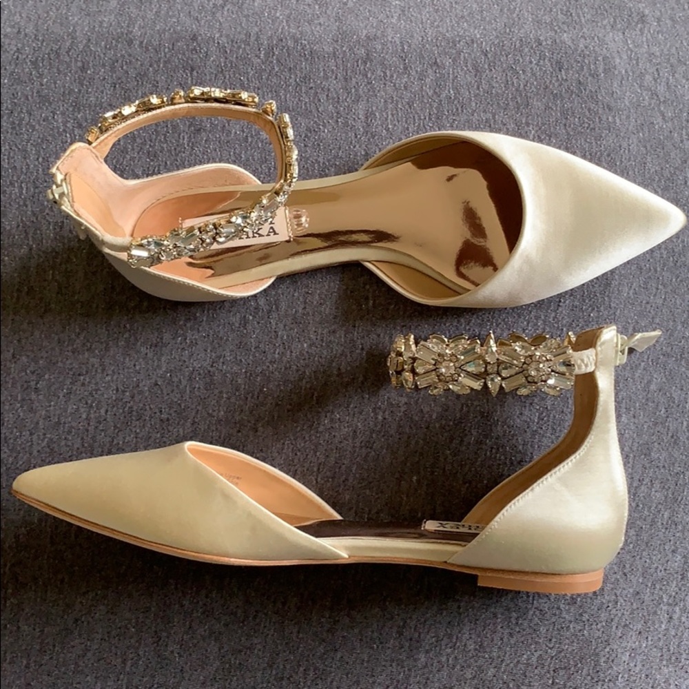 Badgley Mischka Edge Crystal Embellished Flat